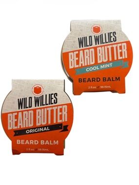 Wild Willies Beard Butter Bundle Original Beard Balm + Cool Mint Beard Balm 2